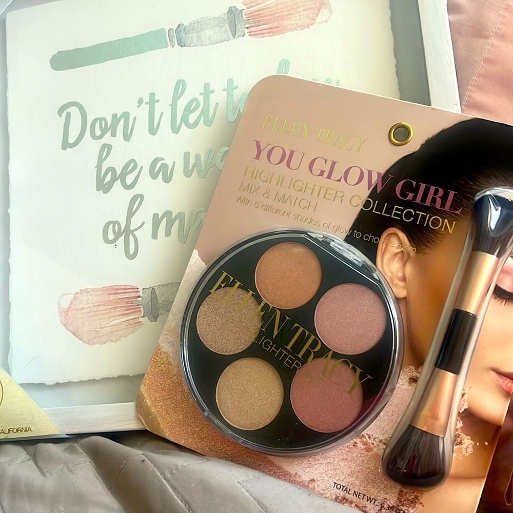 Ellen Tracy Highlighter collection five shades of mix n match plus brush